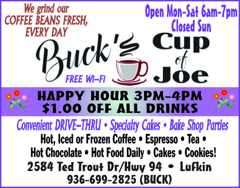 Buck's Cup Of Joe Ad