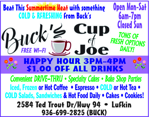 Buck's Cup Of Joe Ad