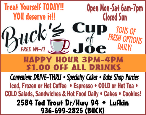 Buck's Cup Of Joe Ad