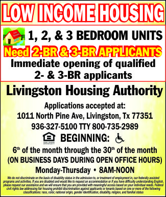 Livingston Housing Ad