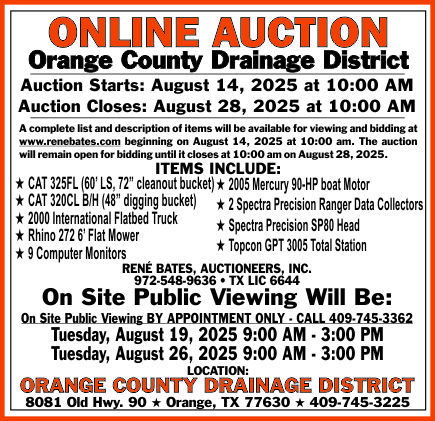 Orange County Auction Ad
